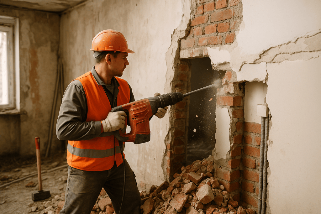 Fachgerechte Entkernung als Basis für Fußbodenheizung